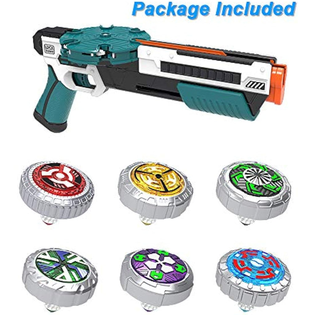 Gyro Burst Battling Tops Set with Engine Launcher - 6 Pcs
