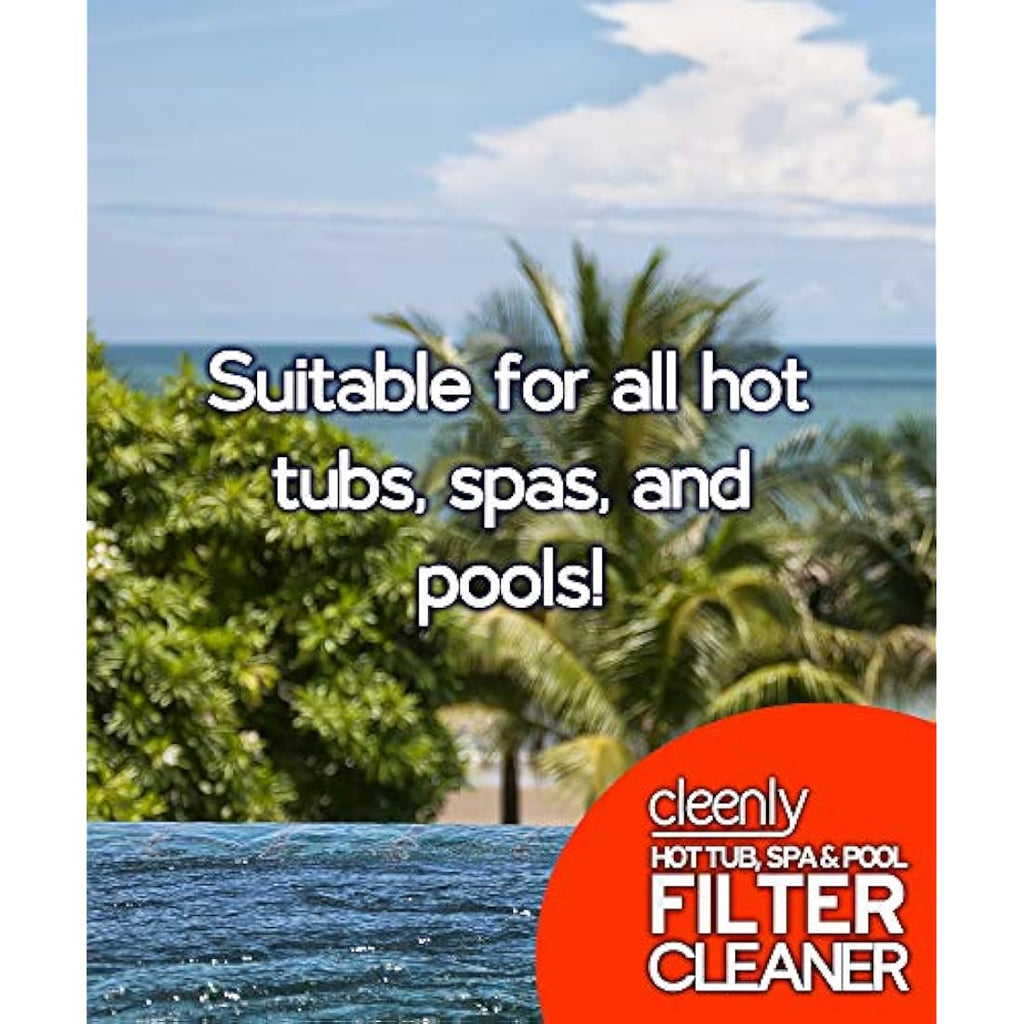 Cleenly Hot Tub Filter Cleaner – Pool & Spa Degreaser Solution (5L)