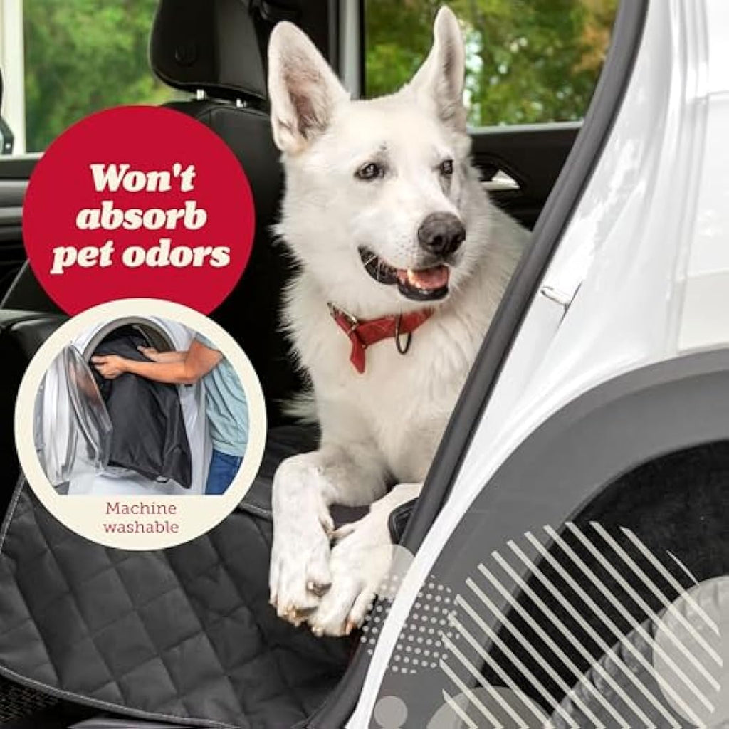 Lusso Gear Dog Car Seat Cover – Waterproof Non-Slip Back Seat Protector