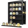 Military Challenge Coin Display Case | Wood Wall Mount Shadow Box