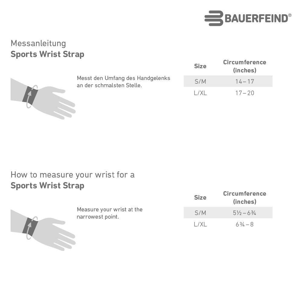 Bauerfeind Sports Wristband – Adjustable Compression Wrap, Pink, S/M
