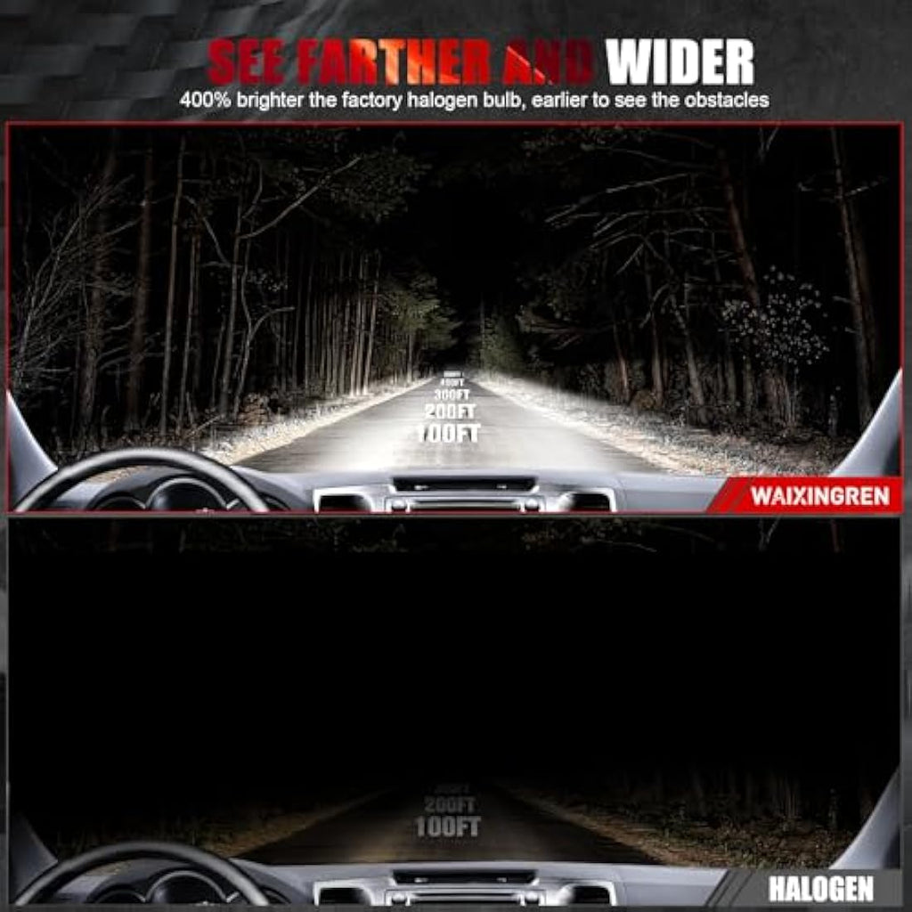 WAIXINGREN H4 LED Headlight Bulbs | 26000LM 6500K Cool White | Pack of 2