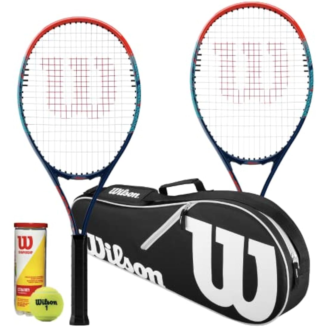 Wilson Impact Tennis Racket Set | 2 Lightweight AirLite Alloy Rackets
