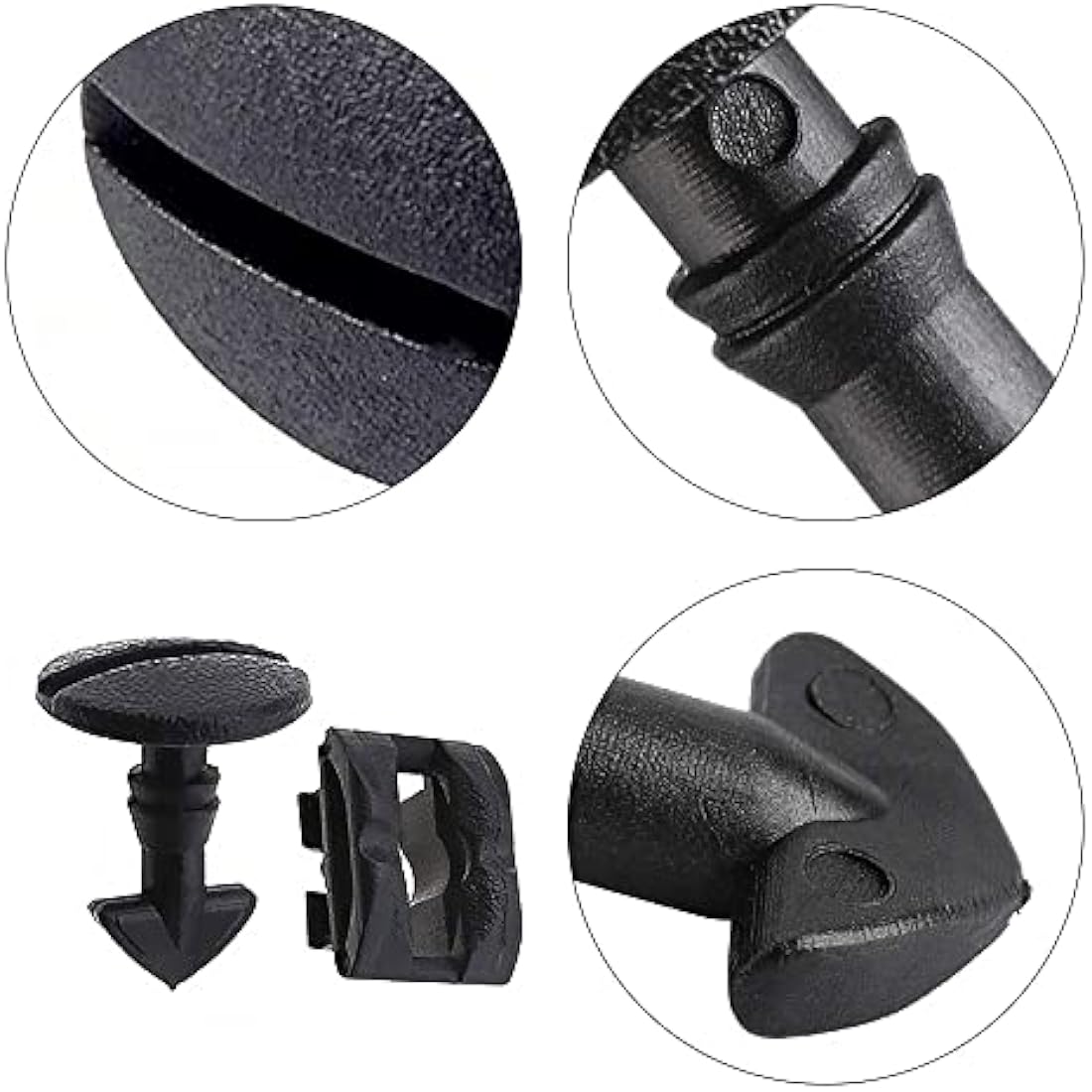 Jolof Store Rear Bumper Tow Eye Cover Clips – 6 Pair Car Retainer Clips