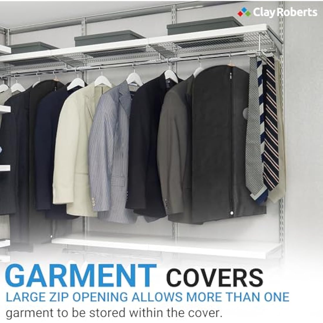 Jolof Store Long Garment Bags | 3-Pack Breathable Fabric Suit Covers