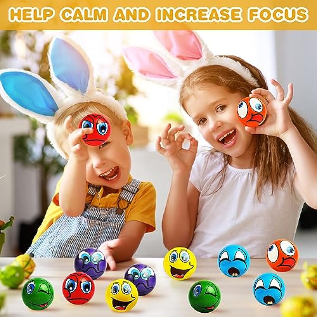 12pcs Squeeze Stress Balls | PU Sensory Fidget Toys