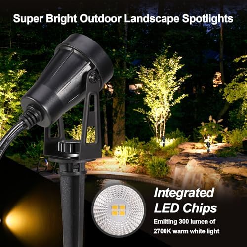 IRISECO 4-in-1 LED Garden Spotlights | 12V Low Voltage IP65 Waterproof