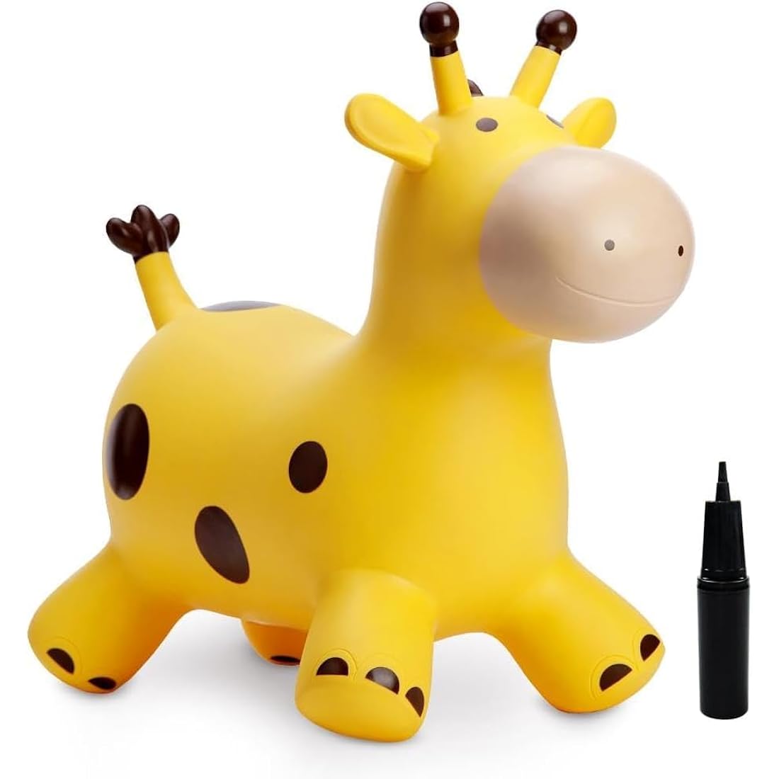 U&C Planet Inflatable Giraffe Hopper | Bouncy Ride-on Toy for Kids