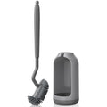 HAMITOR Silicone Toilet Brush and Holder Set – S-Shaped Deep Cleaning Wand