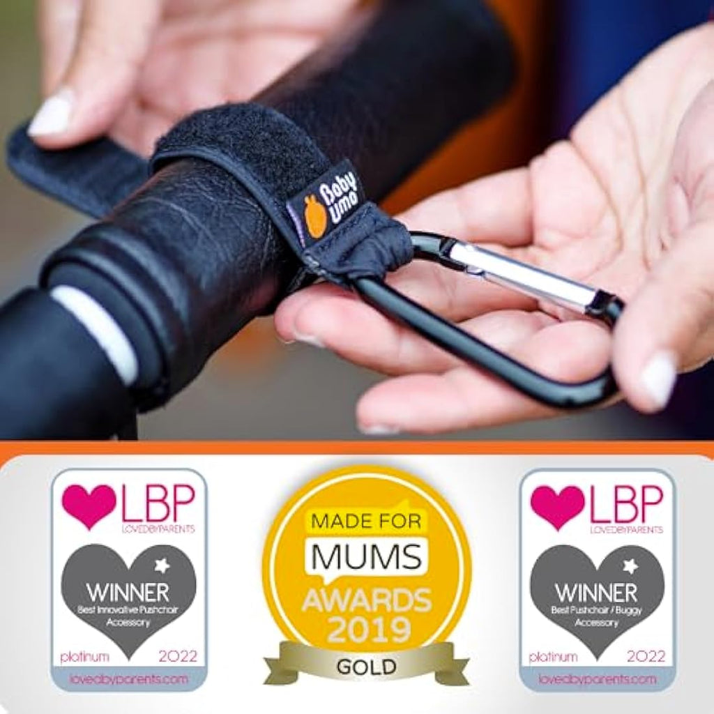 Baby Uma Buggy Clips – Universal Aluminium Pram Hooks, 5kg Capacity