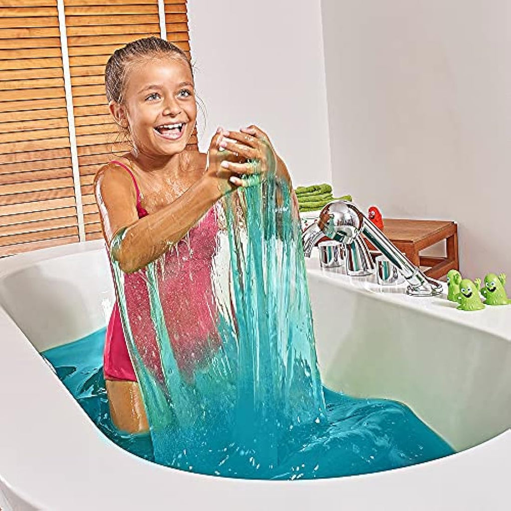 Zimpli Kids Glitter Slime Baff 4 Bath Pack – Orange & Aqua Slime Kit
