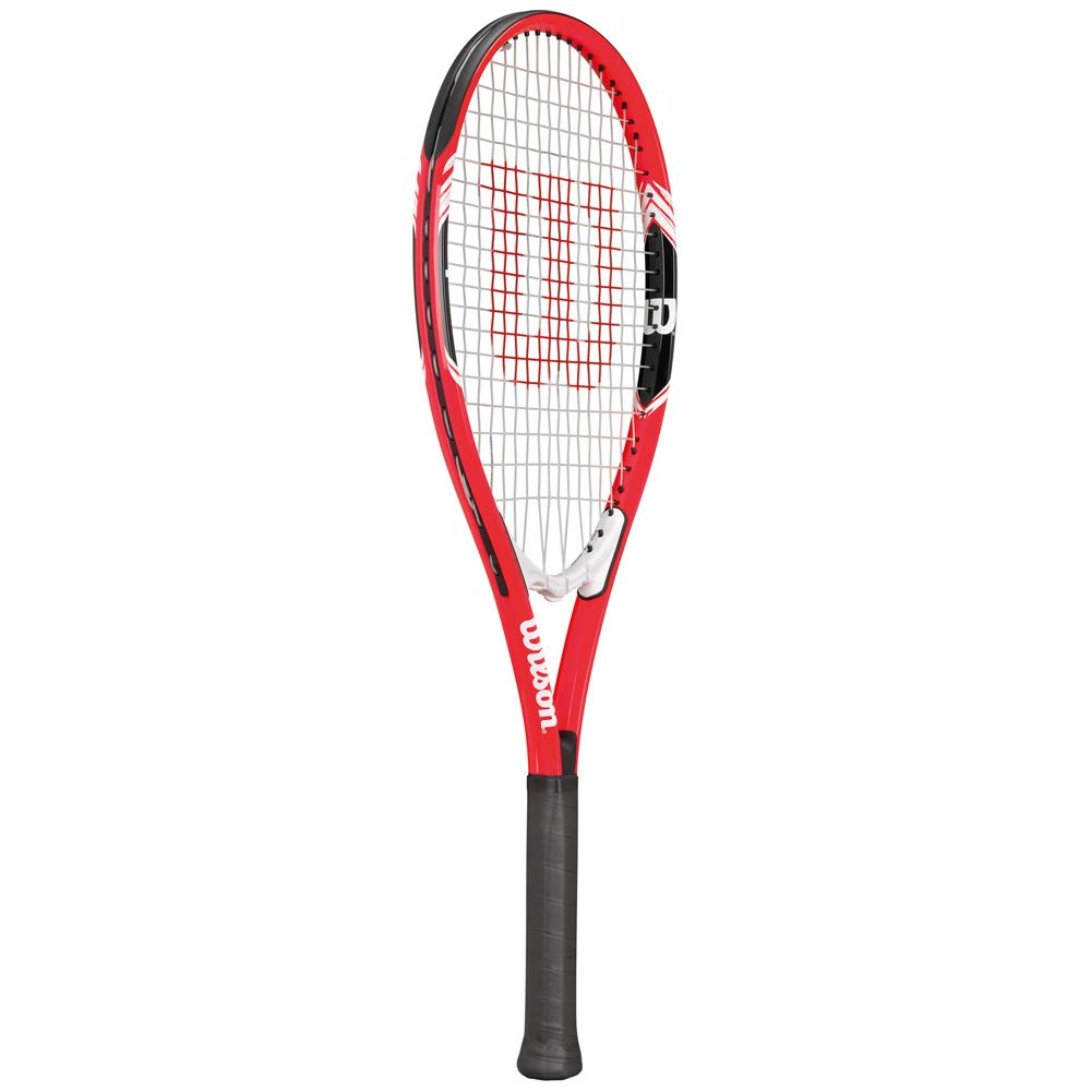 Wilson Federer Adult Tennis Racket – Aluminium, Red/Black, Grip Size 3