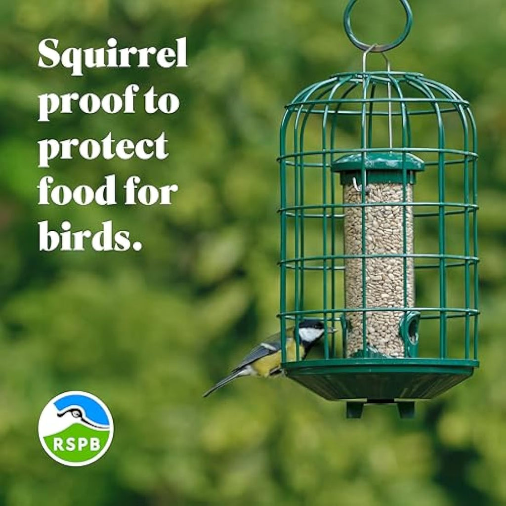 RSPB Squirrel Proof Bird Seed Feeder – Durable Hanging Aluminium