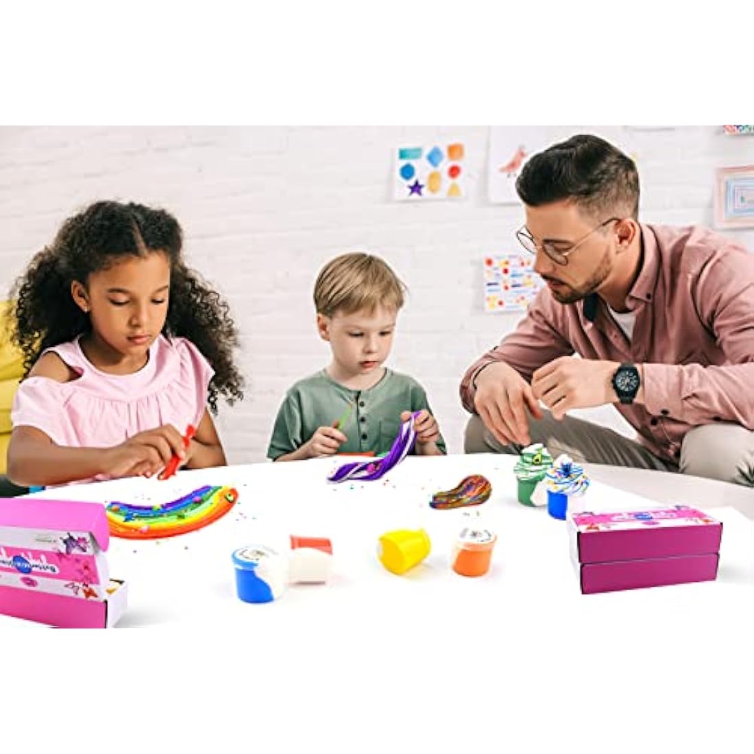 Jolof Store 7-Pack Rainbow Butter Slime Kit | Scented Sensory Toy