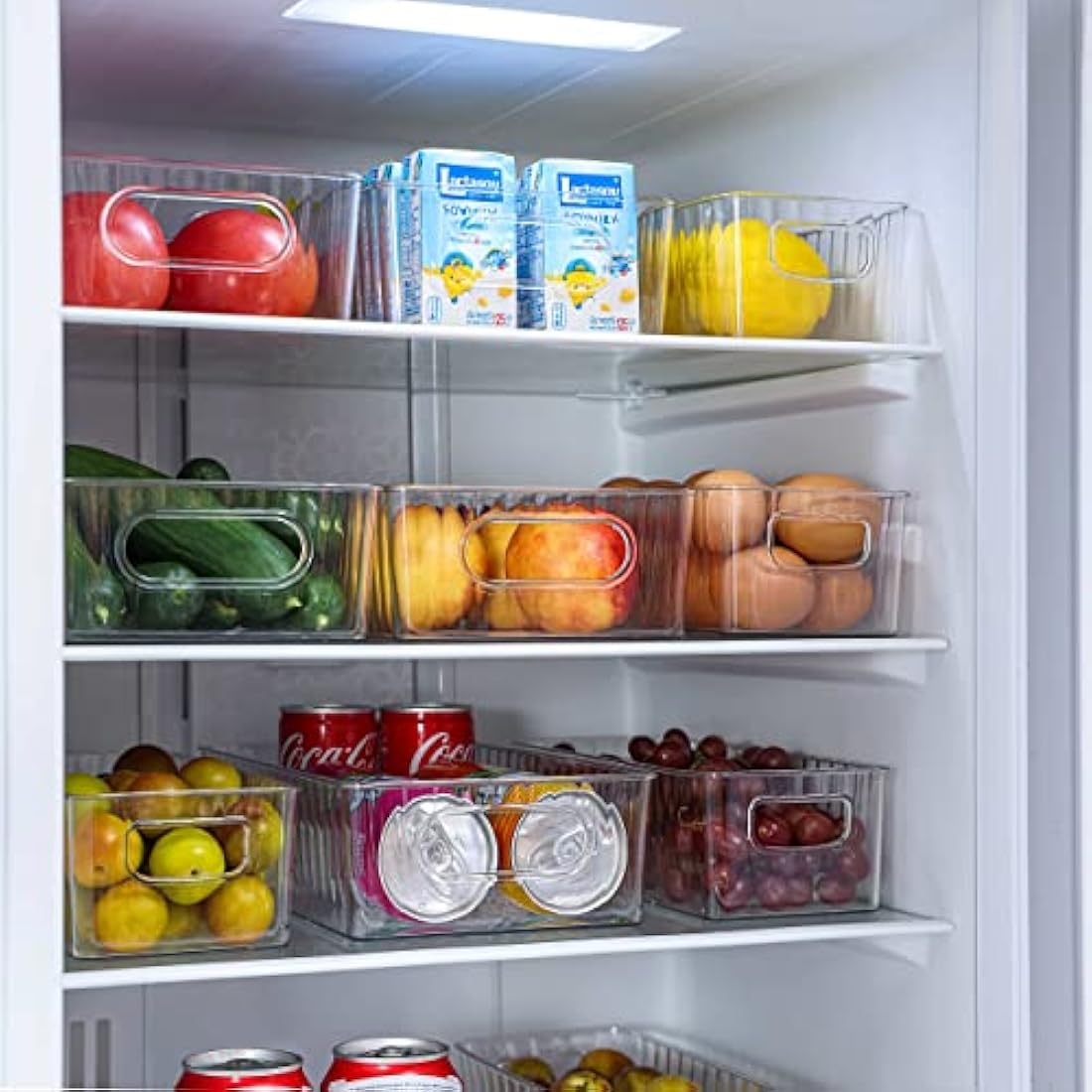 Jolof Store Fridge Organisers Set of 10 | Clear BPA-Free Storage Bins