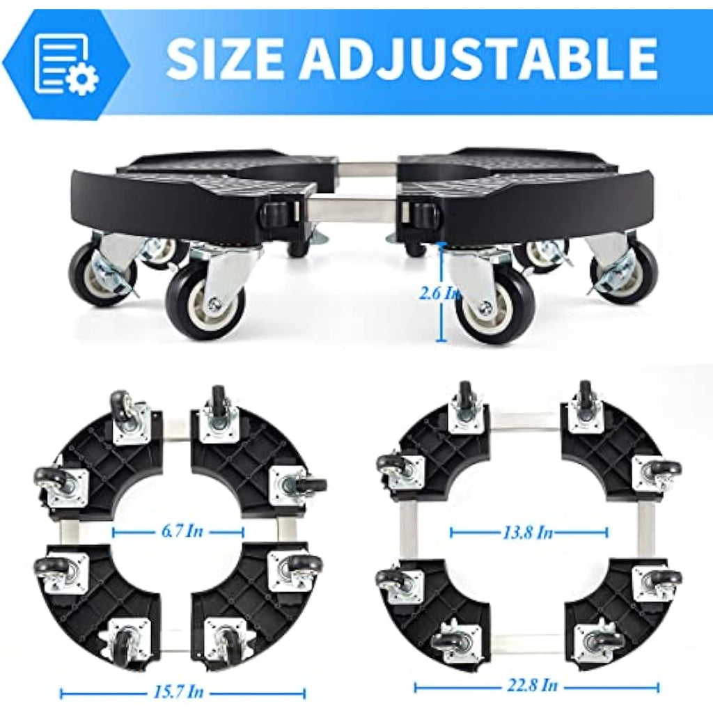 TreeGun Adjustable Plant Caddy with 8 Wheels | 200KG Heavy Duty Stand