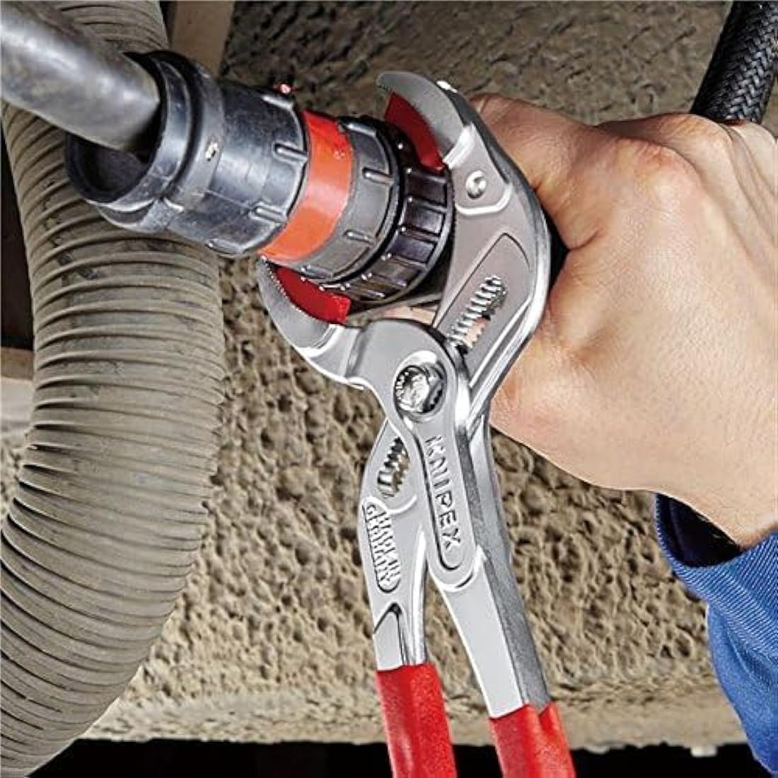 Knipex Siphon and Connector Pliers – 250mm Chrome-Plated Hand Tool