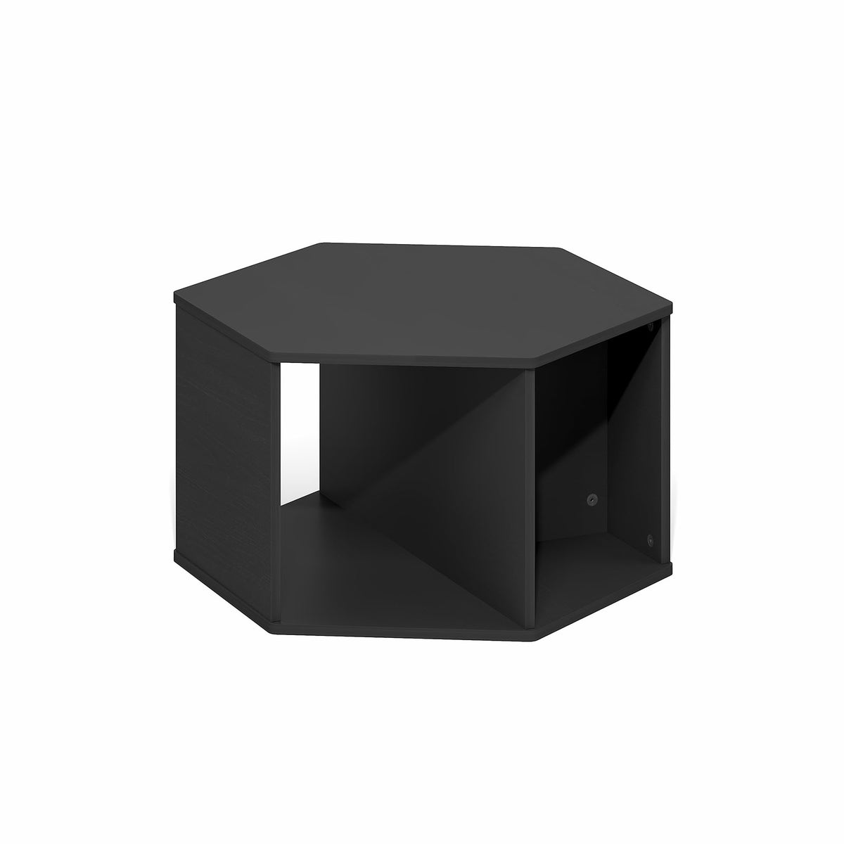 Furinno SIMPLE DESIGN Coffee Table, Hexagon Modern Coffee Table with Open Shelf, Vertical or Horizontal Side Table, for Living Room, Bedroom - image 4