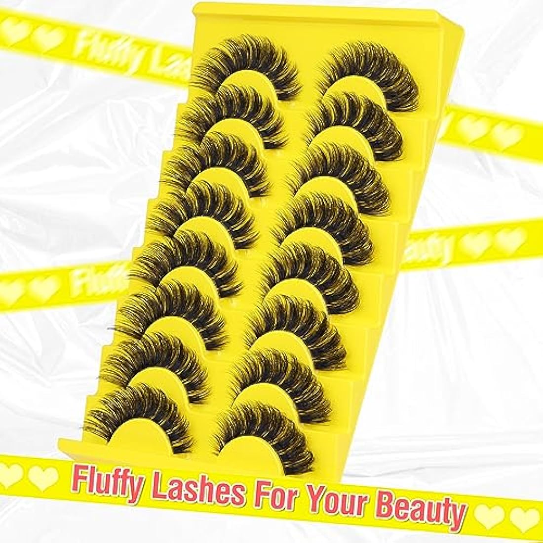ALICE Cat Eye Lashes | D Curl Fluffy Faux Mink Eyelashes, 8 Pairs