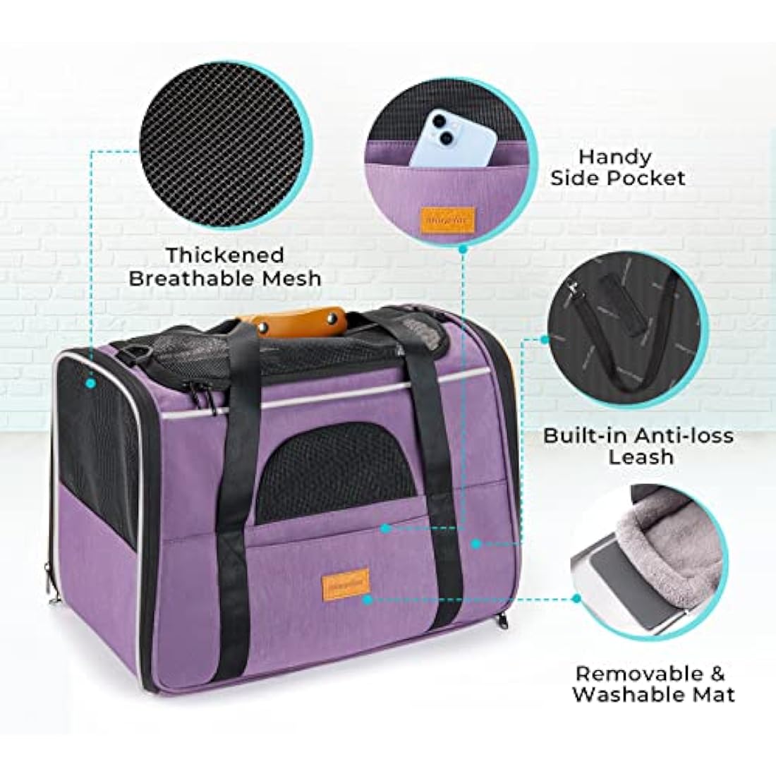 Morpilot Breathable Mesh Pet Carrier – Portable Travel Bag for Small Animals