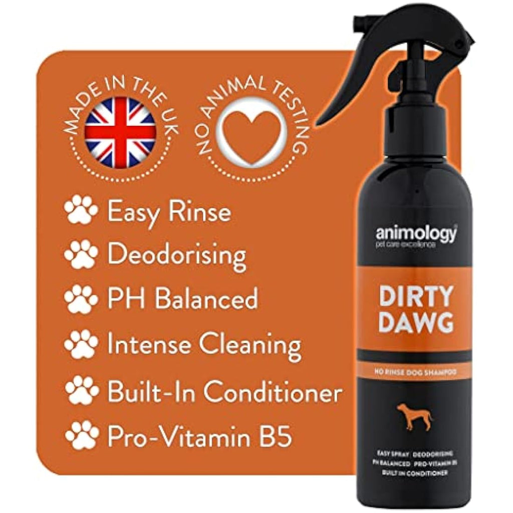 Animology Dirty Dawg No-Rinse Dog Shampoo Spray | Vegan Deodoriser