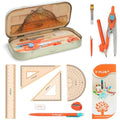 YPLUS 12-Piece Geometry Set | Math Compass and Protractor Kit for Students