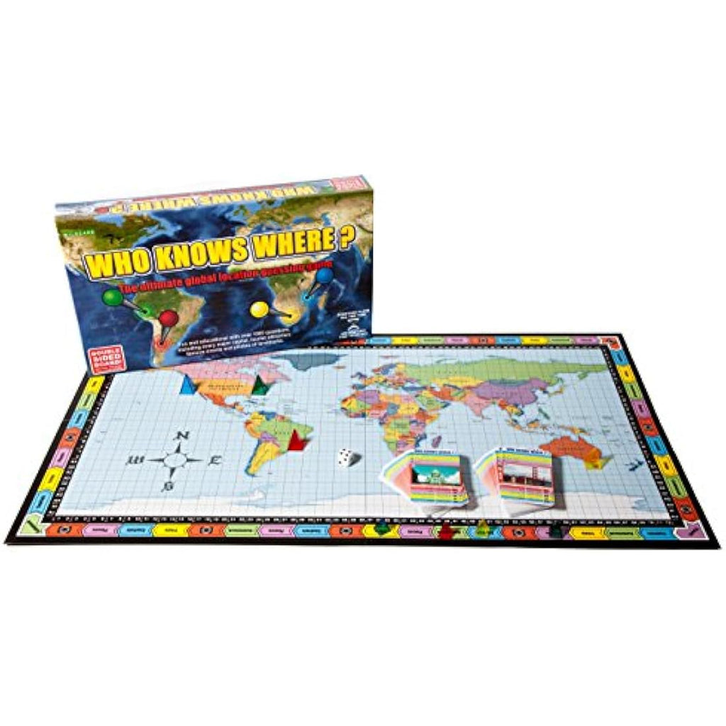 Who Knows Where? Geography Board Game | Wild Card Games Family Trivia