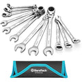DURATECH 12-Piece Flex-Head Ratchet Spanner Set | Metric 8-19mm Steel