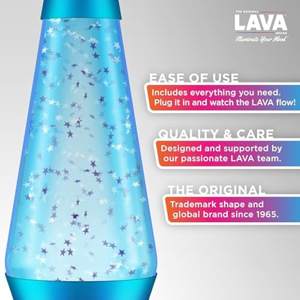 Lava Lamp – 14.5" Chrome Star Glitter Motion Lamp in Green |