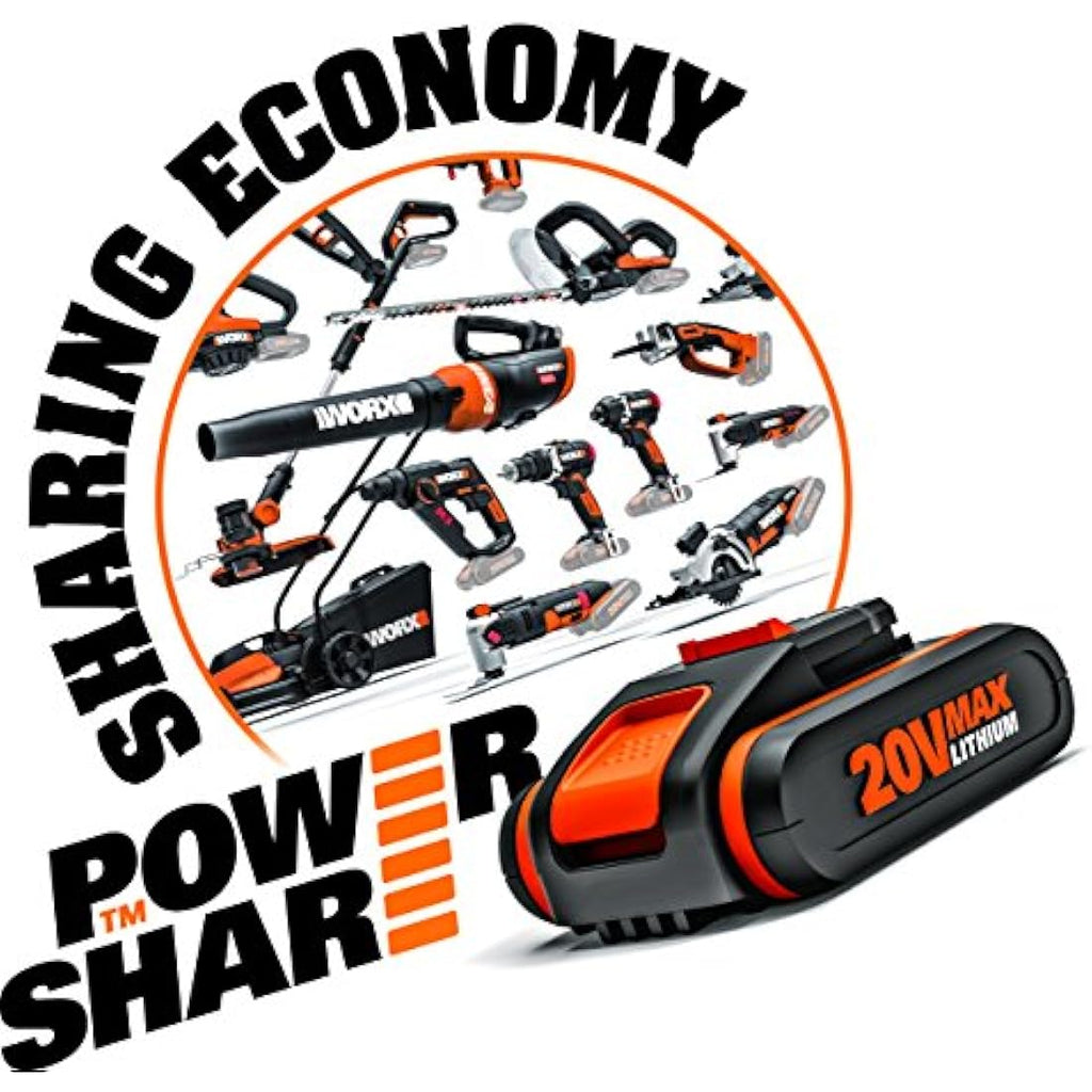 Worx WG157E.9 Cordless Grass Trimmer – 20V 2-in-1 Edge Trimmer (Tool Only)