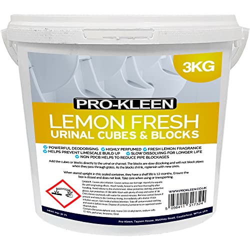 Pro-Kleen Lemon Urinal Channel Blocks – 3kg Non-PDCB Slow Dissolving