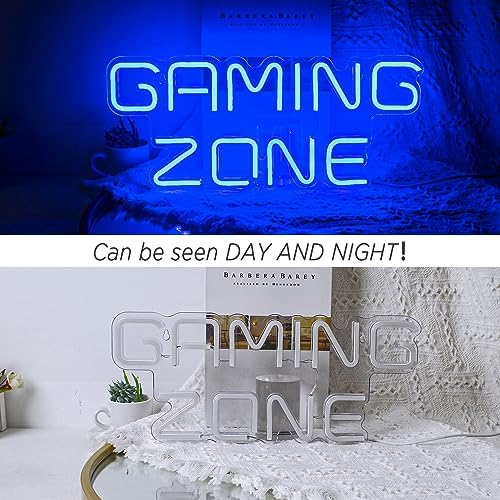 ineonlife Gaming Zone Neon Sign – Blue LED Wall Decor for Game Rooms