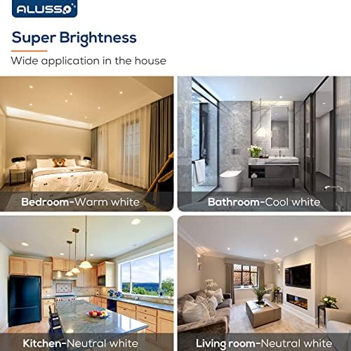 ALUSSO IP65 LED Recessed Bathroom Downlights - Dimmable Ultra Slim 6 Pack