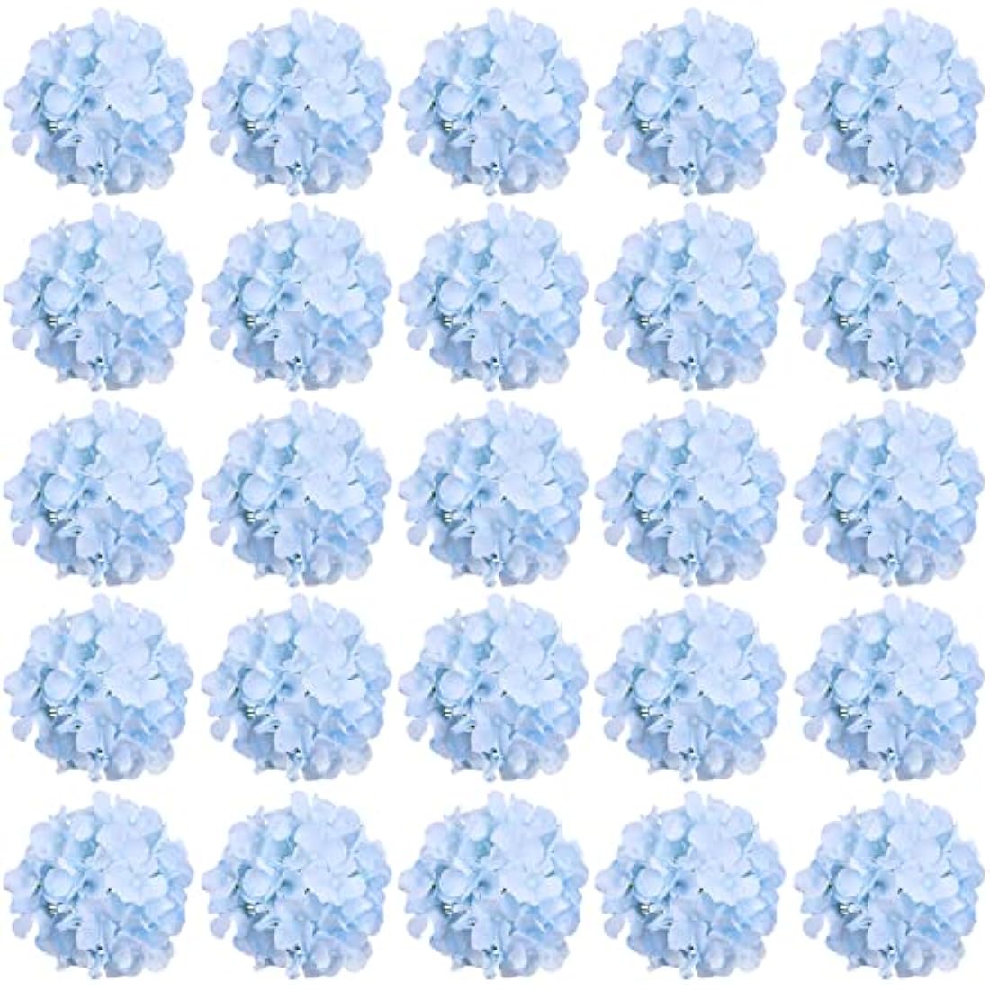 FagusHome 30 Pcs Silk Hydrangea Heads | Artificial Flowers for Weddings