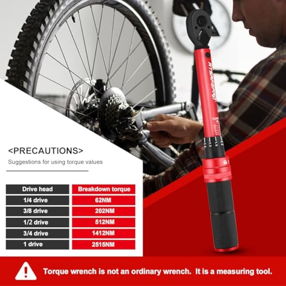 ATsafepro 1/4" Bike Torque Wrench Set | 3-25Nm High Precision Spanner
