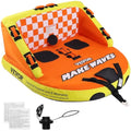 VEVOR 1-2 Person Towable Tube for Boating | Inflatable Deck Seat Tube