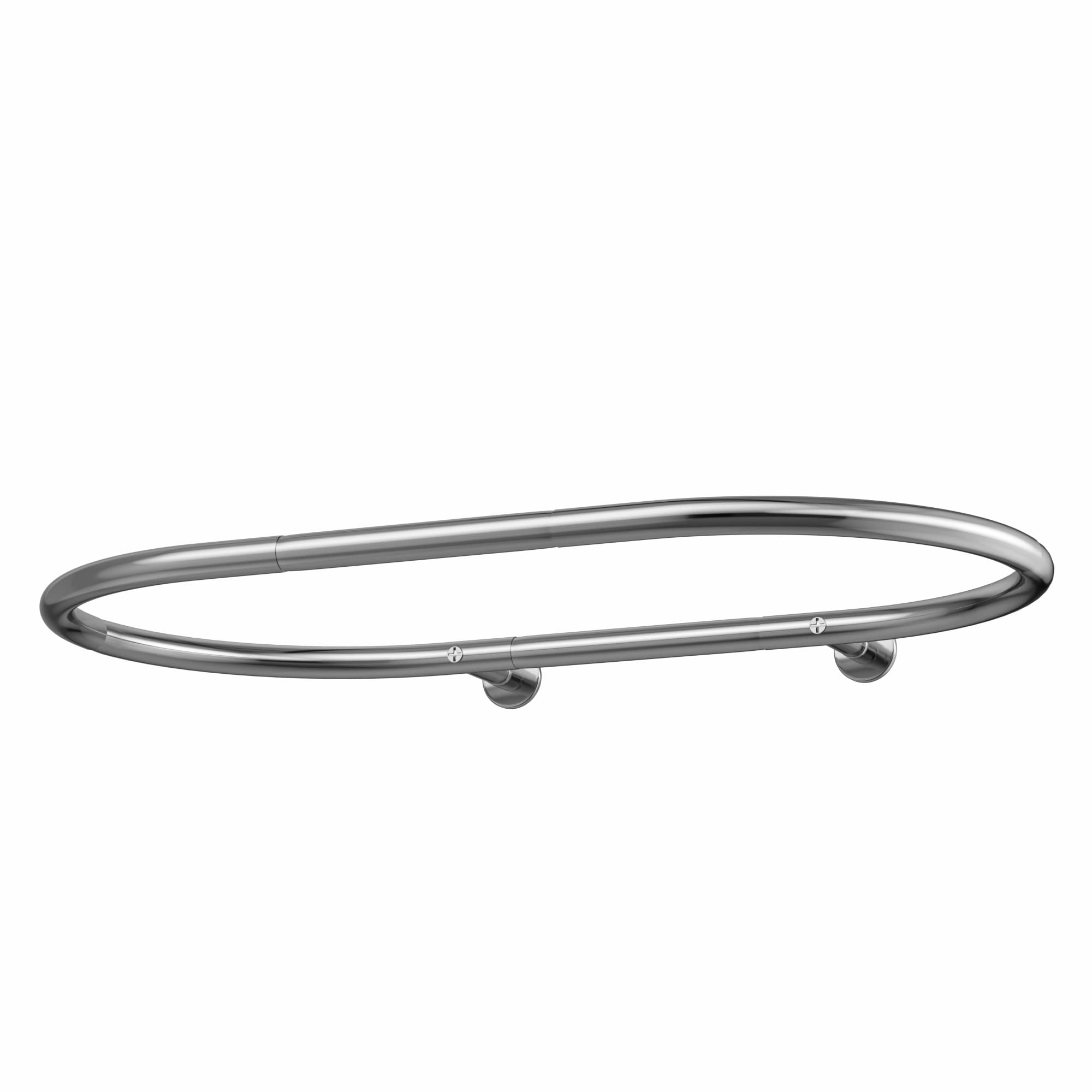 Sikaiqi Oval Shower Curtain Rod for Clawfoot Tubs - Aluminum Silver Hoop