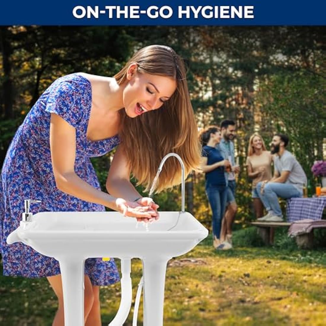 SereneLife Portable Camping Sink - 30L Outdoor Handwashing Station