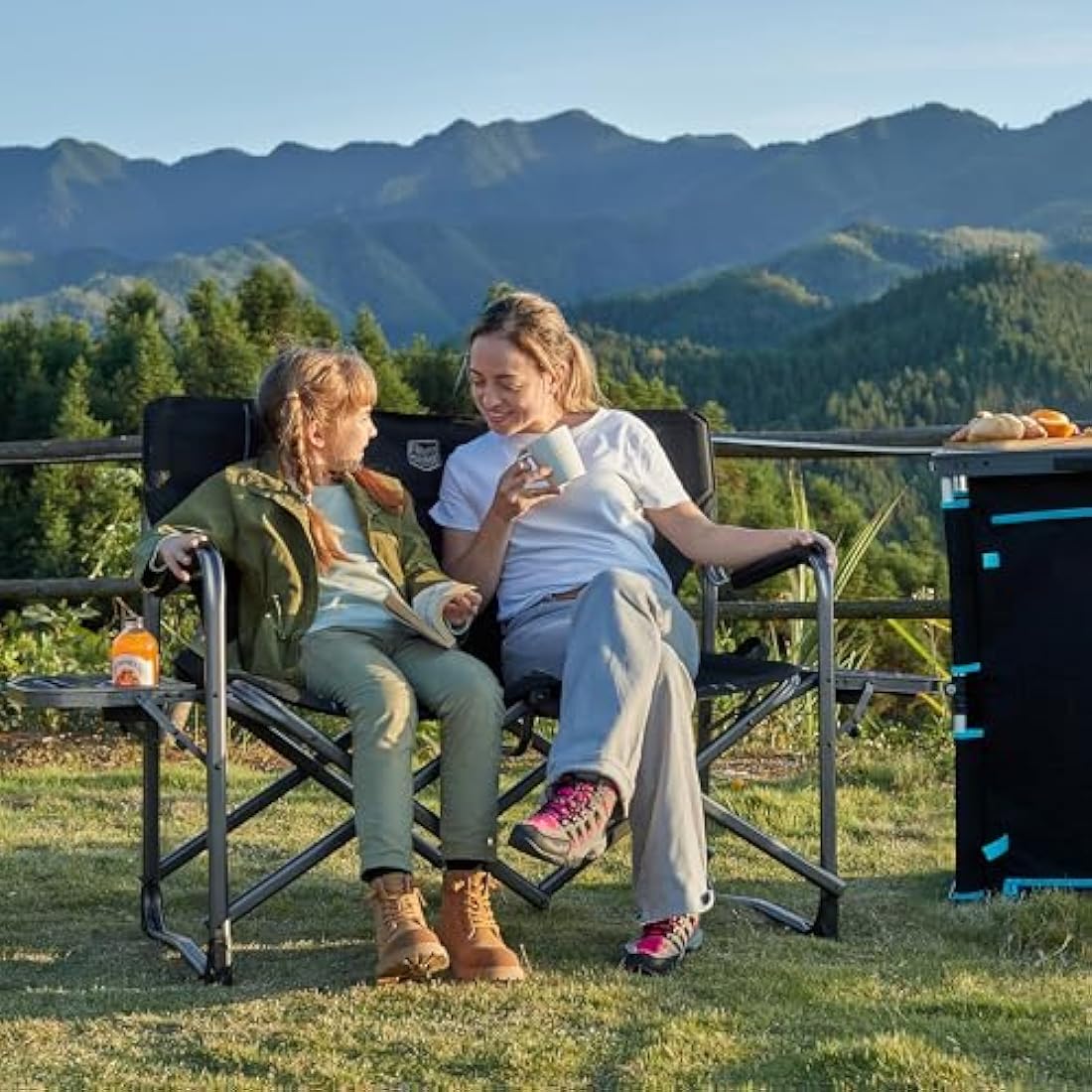 TIMBER RIDGE Double Camping Chair – Heavy Duty Folding 2 Seater Sofa
