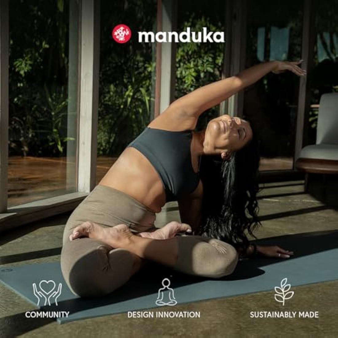 Manduka eKO Yogamatte – Rutschfester Naturkautschuk, 5 mm, 180 cm