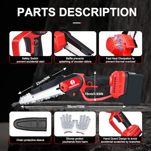6-Inch Brushless Mini Chainsaw for Milwaukee M18 18V Battery