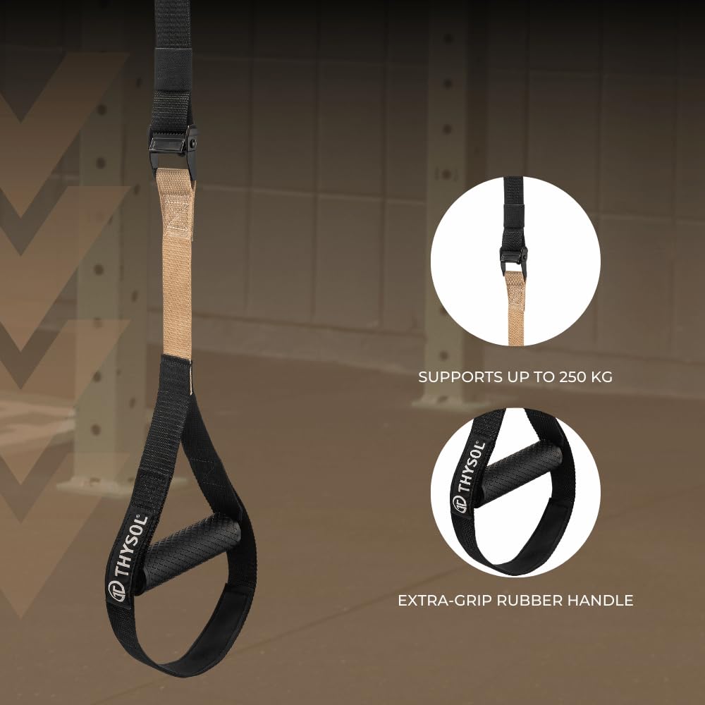 THYSOL Suspension Trainer Pro Xtreme - Full Body Sling Trainer Set