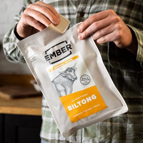 Ember Snacks Original Beef Biltong – High Protein Keto Snack (2 x 250g)