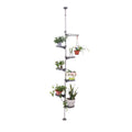 BAOYOUNI 7-Tier Indoor Plant Pole – Tension Rod Flower Pot Stand, Grey
