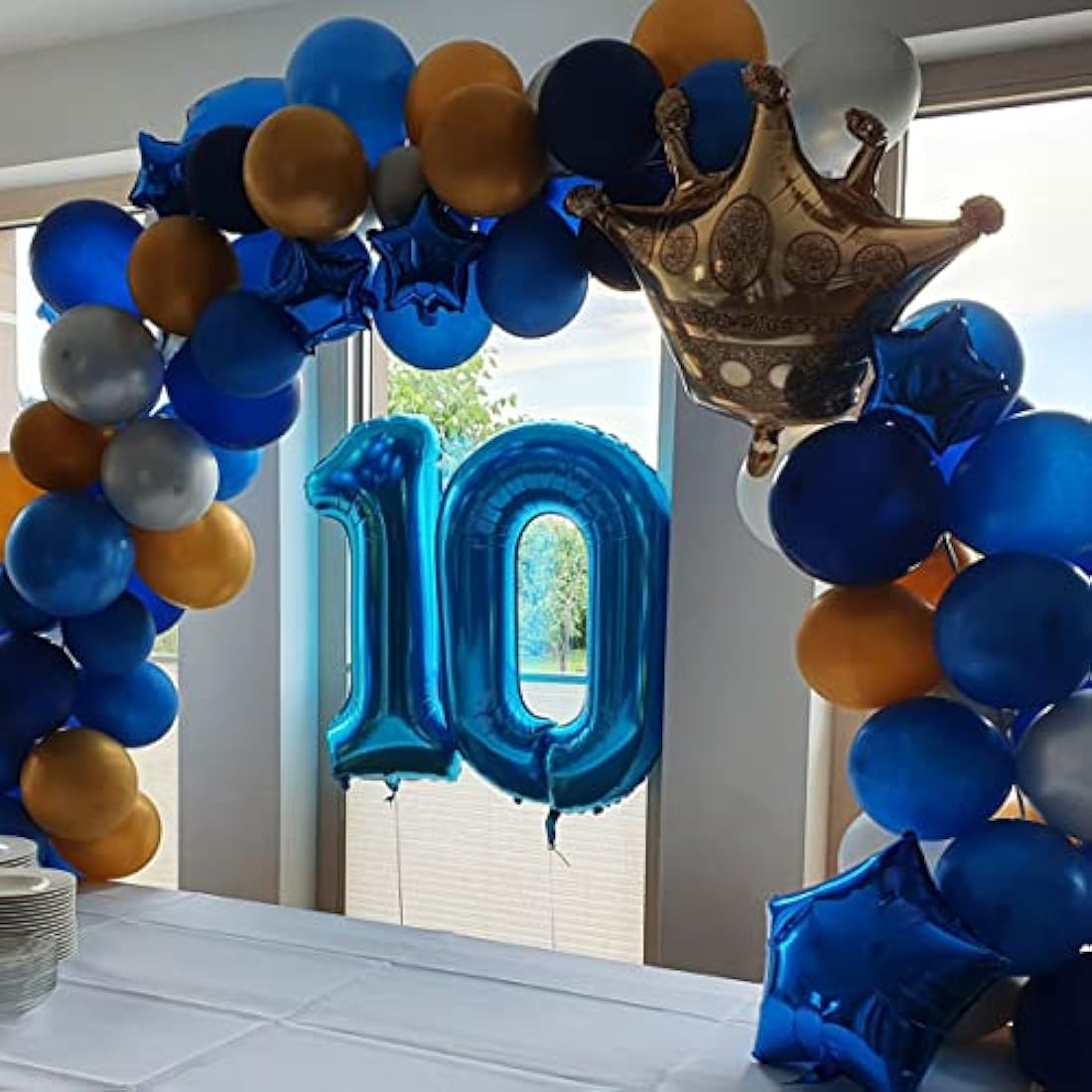 Jolof Store 40 Inch Blue Number 0 Foil Balloon – Giant Mylar Party Decor