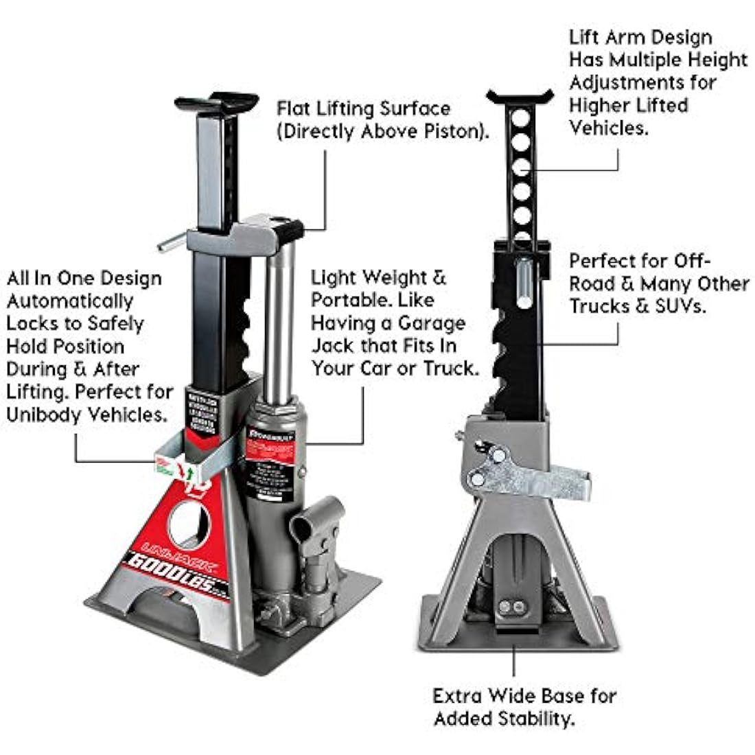Powerbuilt 3 Ton All-in-One Hydraulic Bottle Jack and Jack Stand