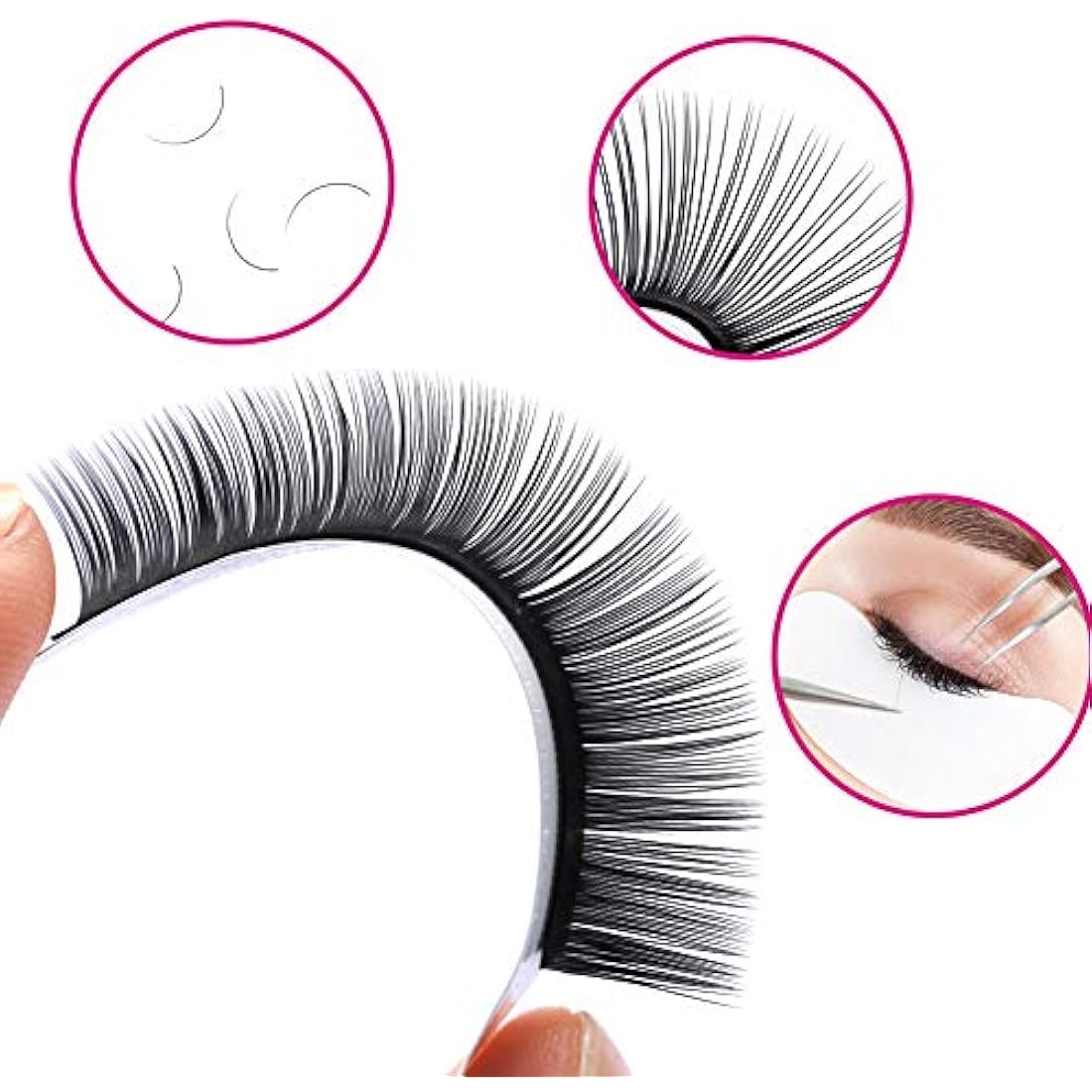 Fadlash Classic Eyelash Extensions | 0.07mm D Curl Matte Black PBT Silk