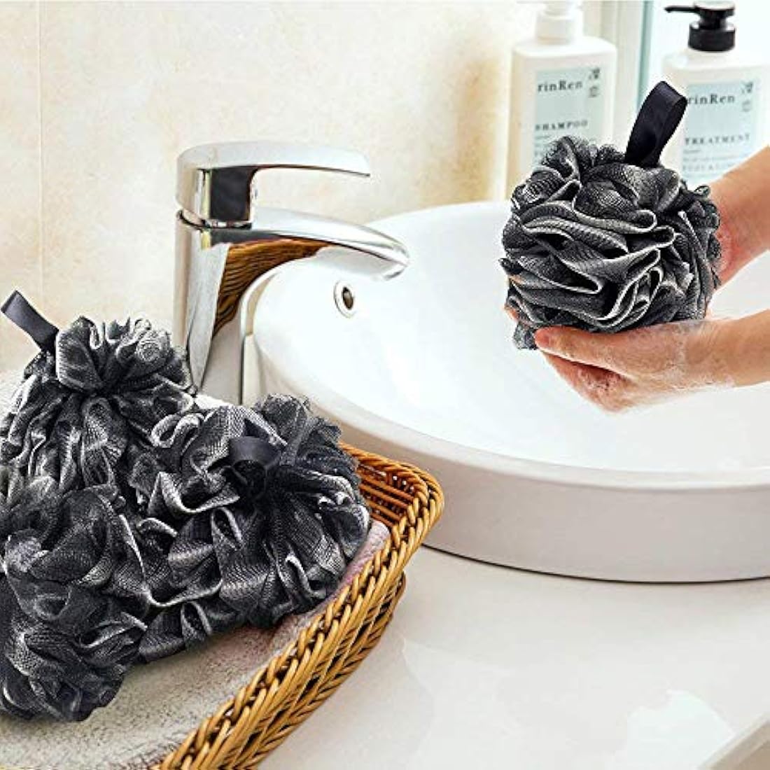 Mesh Bath Loofah - 5 Pack Exfoliating Body Scrubber (60g)