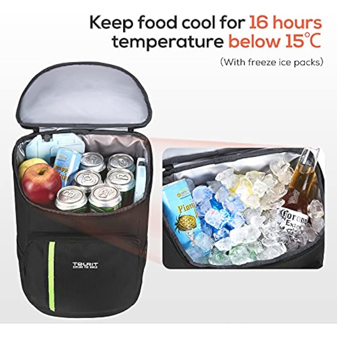 TOURIT 30-Can Insulated Cooler Backpack – Leak-Proof Lightweight Bag