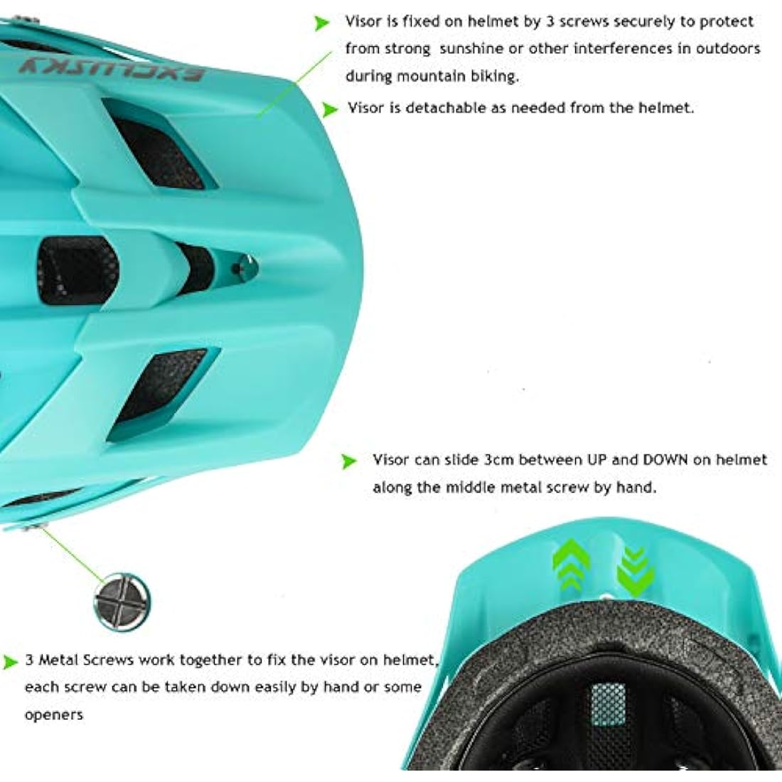 Exclusky MTB Helmet – Lightweight CPSC Certified Mountain Bike Helmet